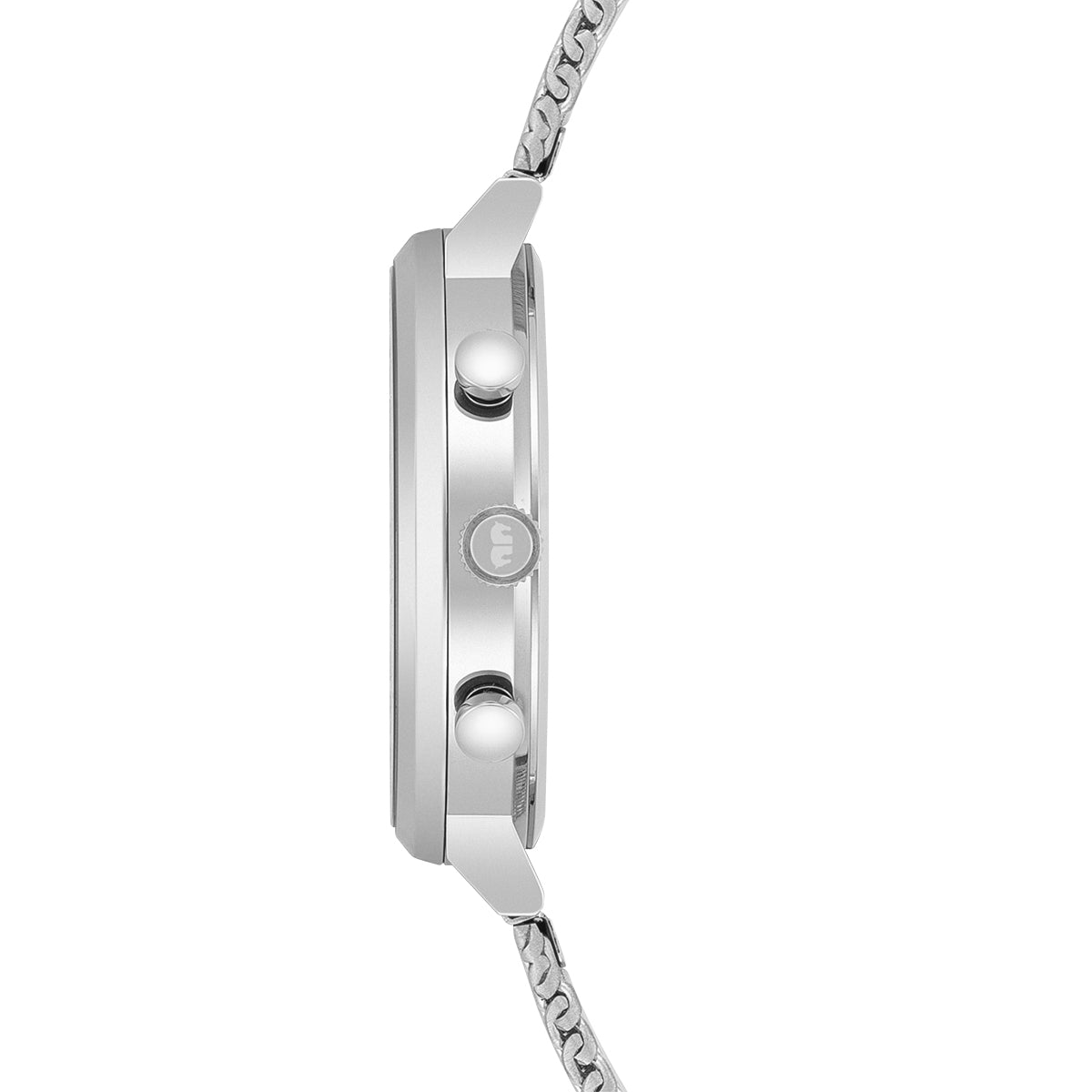 Herren Chronograph silber Edelstahl silber