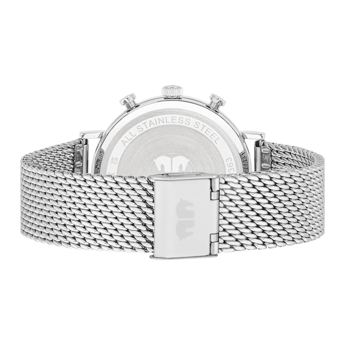 Herren Chronograph silber Edelstahl silber