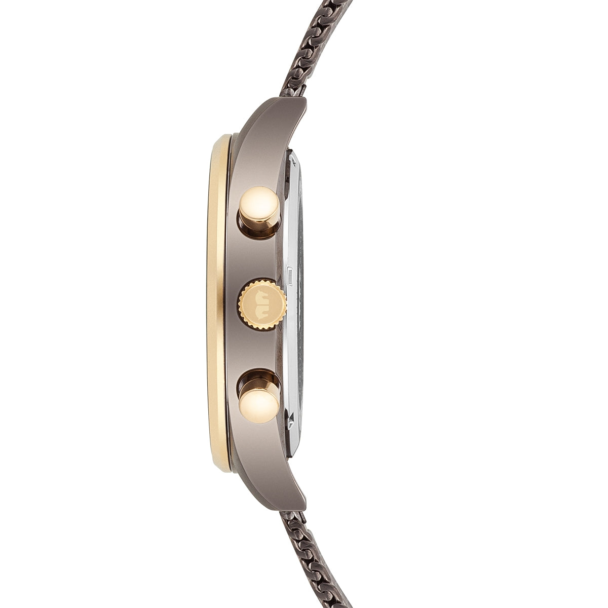 Herren Chronograph gelbgold Edelstahl anthrazit