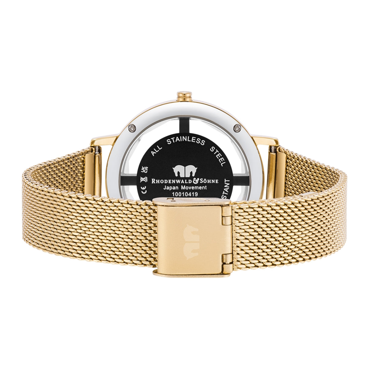 Damen Quarzuhr gelbgold Edelstahl gelbgold