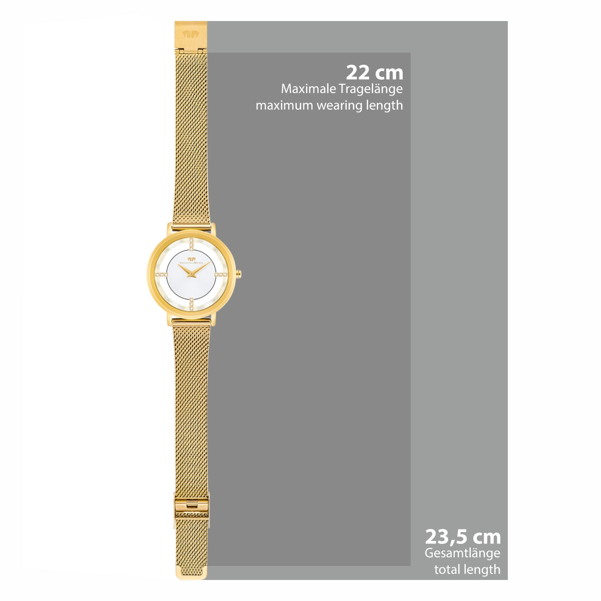 Damen Quarzuhr gelbgold Edelstahl gelbgold