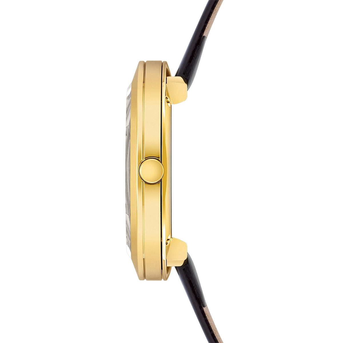 
                  
                    Damen Quarzuhr gelbgold Echtleder dunkelbraun
                  
                