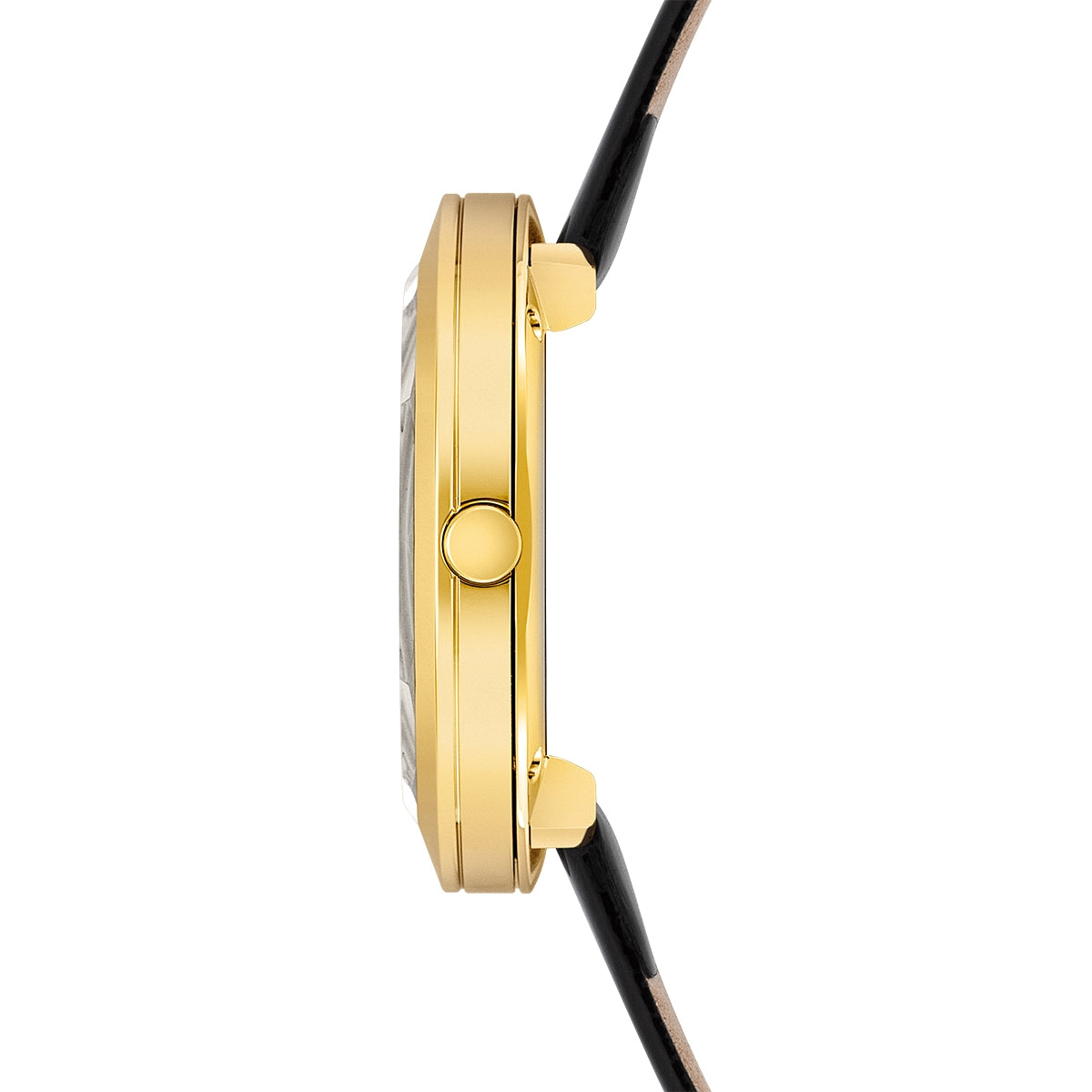 
                  
                    Damen Quarzuhr gelbgold Echtleder schwarz
                  
                