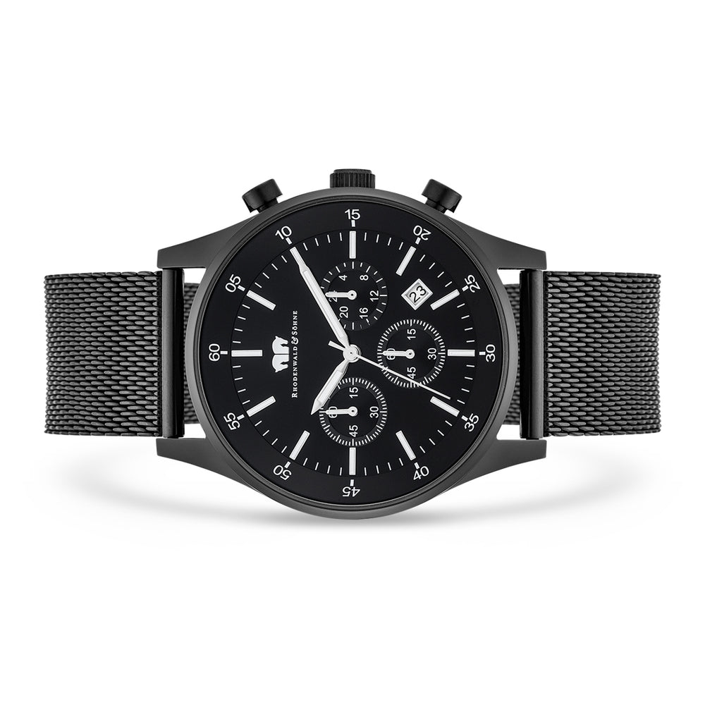 
                  
                    Herren Chronograph schwarz Edelstahl schwarz
                  
                