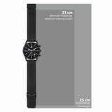 Herren Chronograph schwarz Edelstahl schwarz