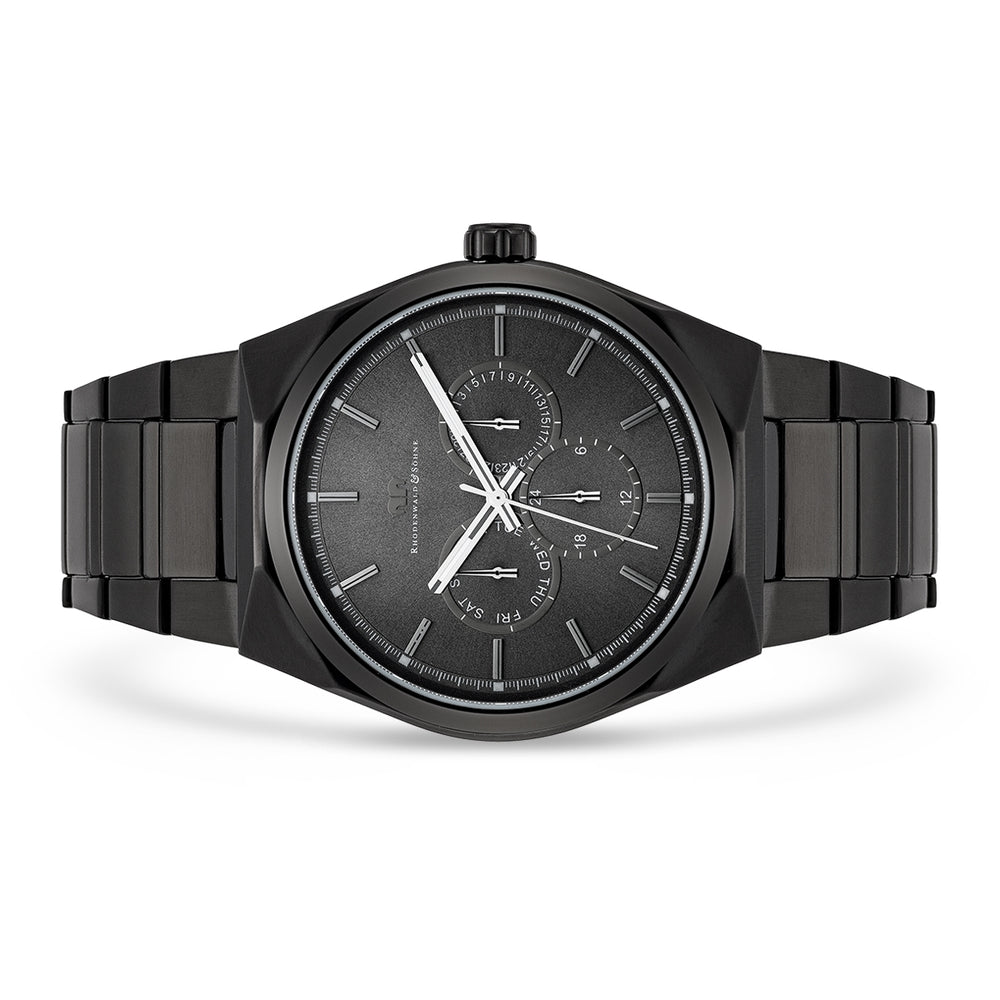 
                  
                    Herren Multifunktionsuhr schwarz Edelstahl schwarz
                  
                