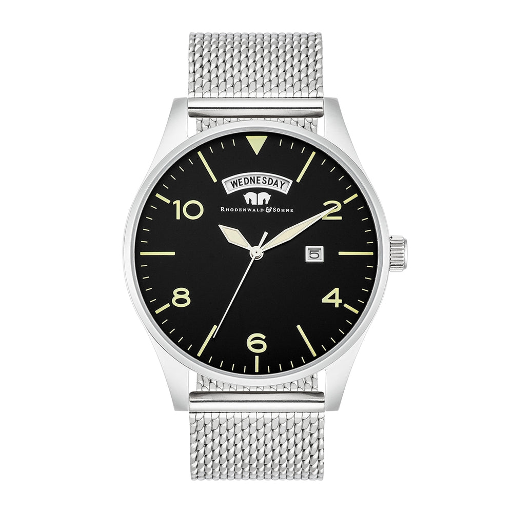Herren Chronograph silber Edelstahl silber