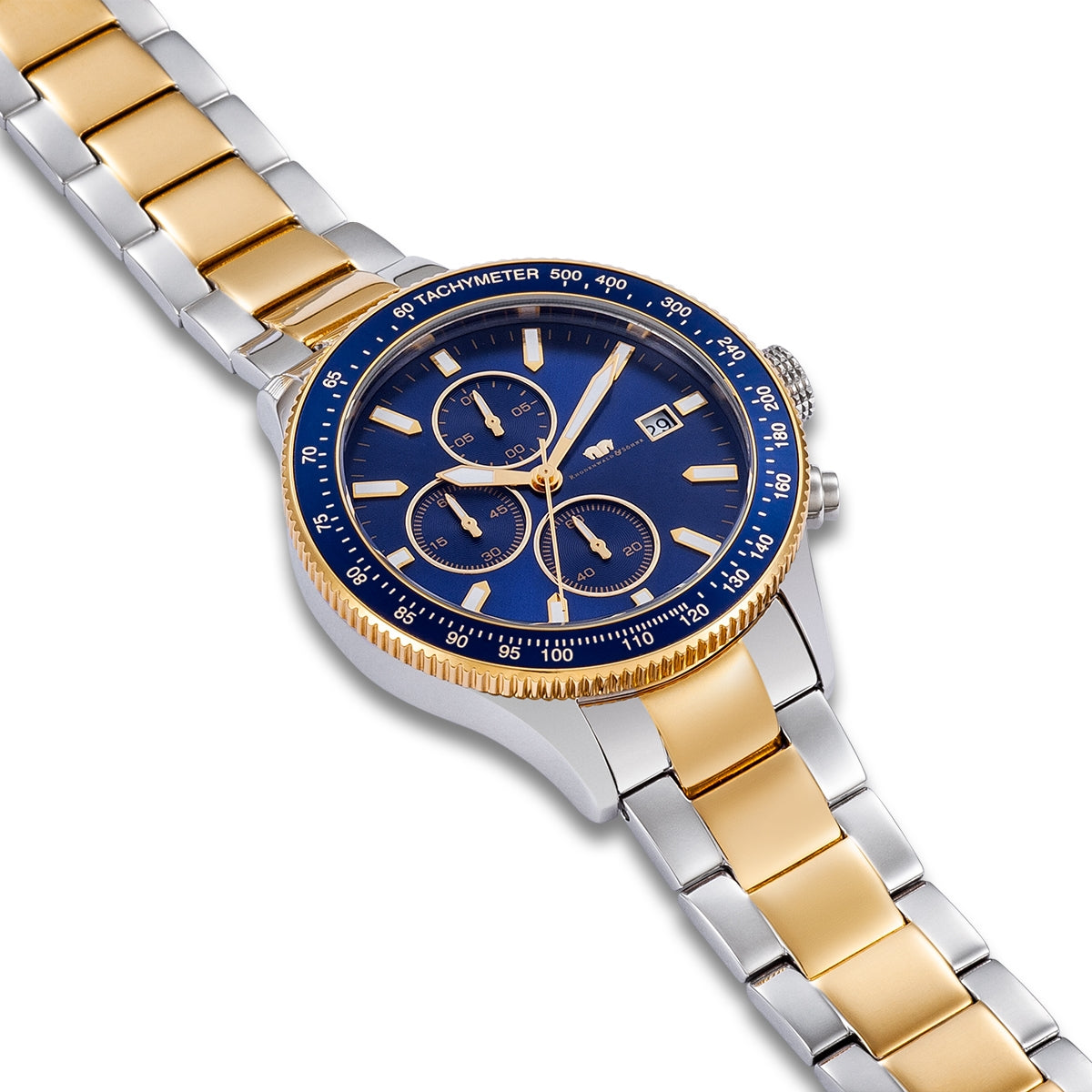 
                  
                    Herren Chronograph silber Edelstahl silber/gelbgold
                  
                