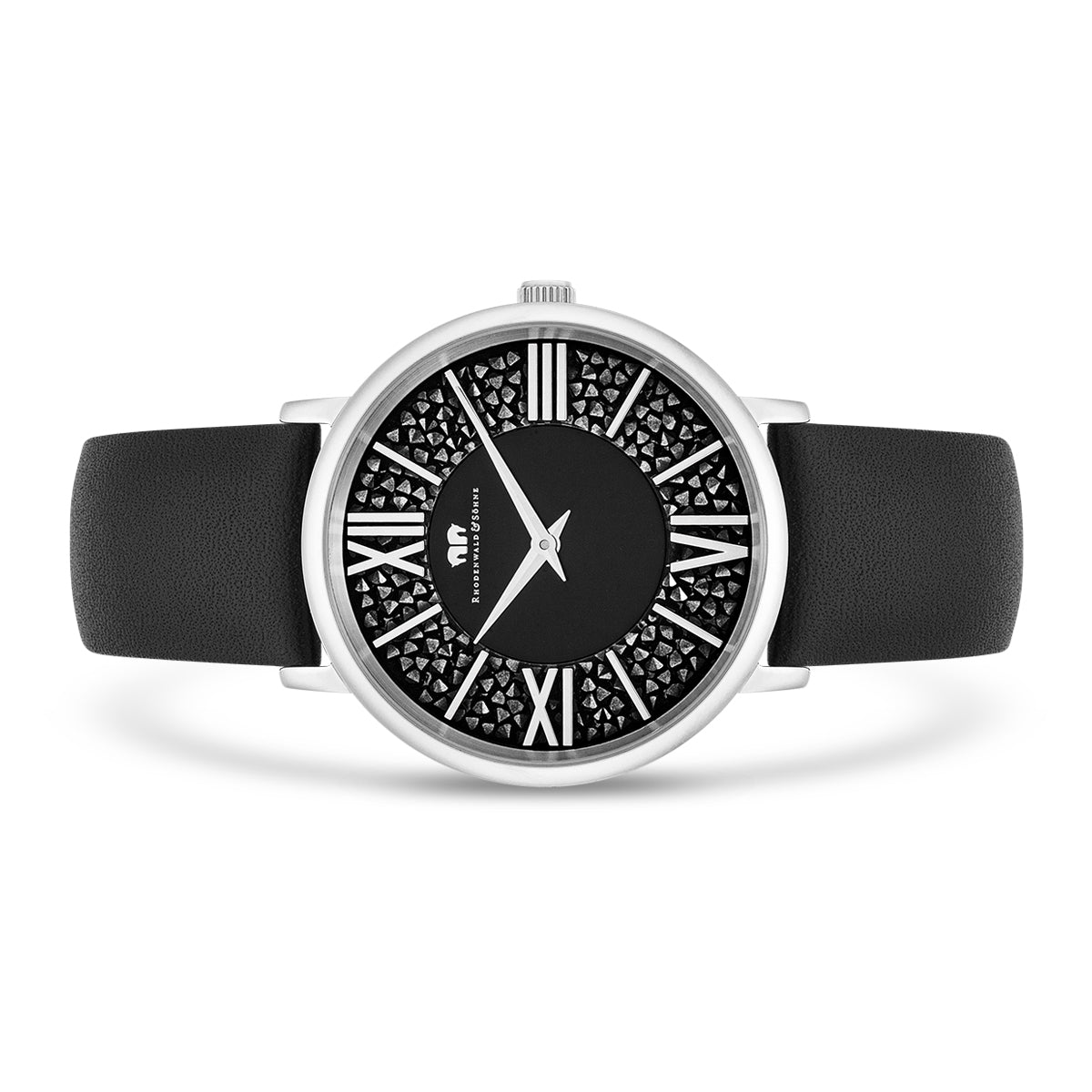 
                  
                    Damen Quarzuhr silber Echtleder schwarz
                  
                