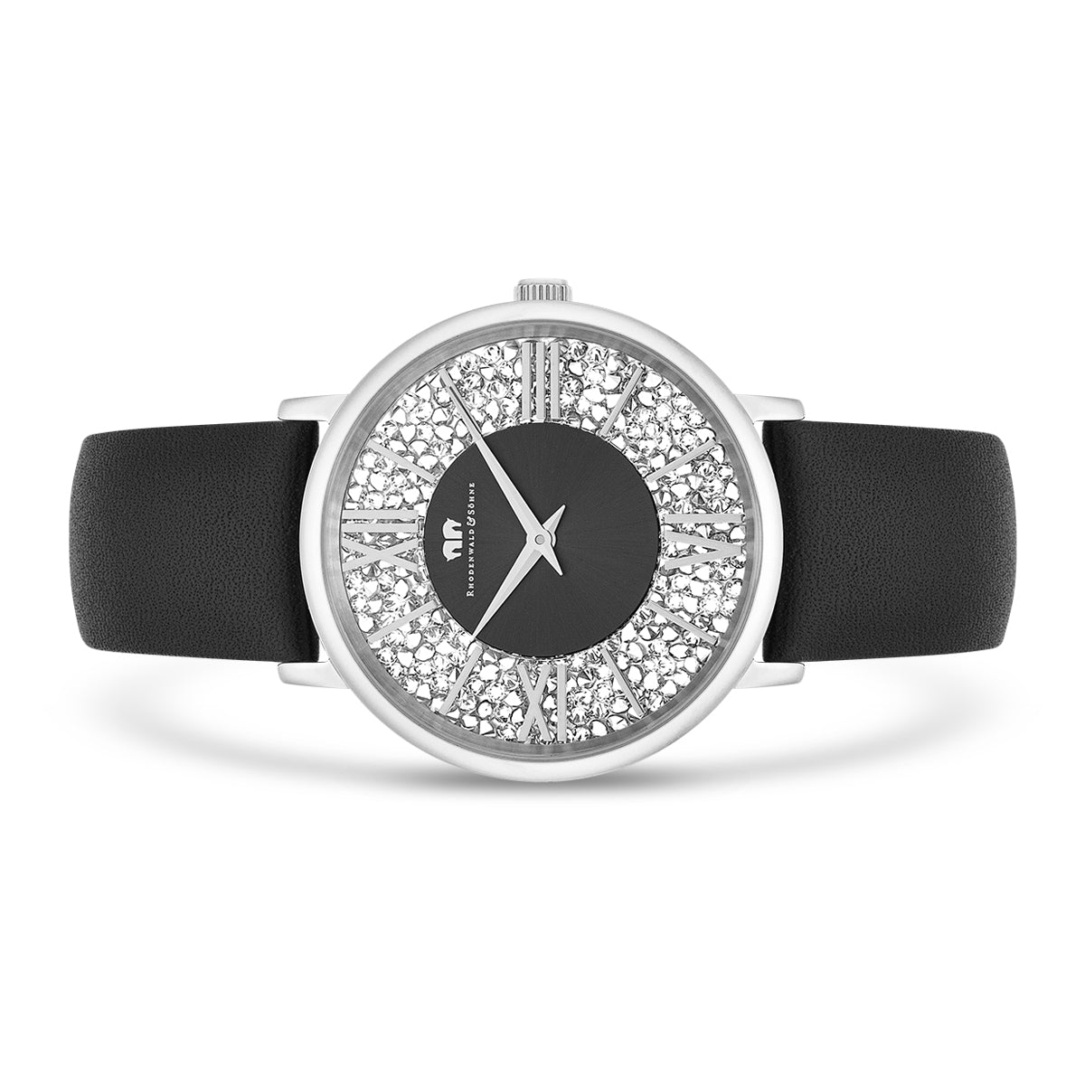 
                  
                    Damen Quarzuhr silber Echtleder schwarz
                  
                