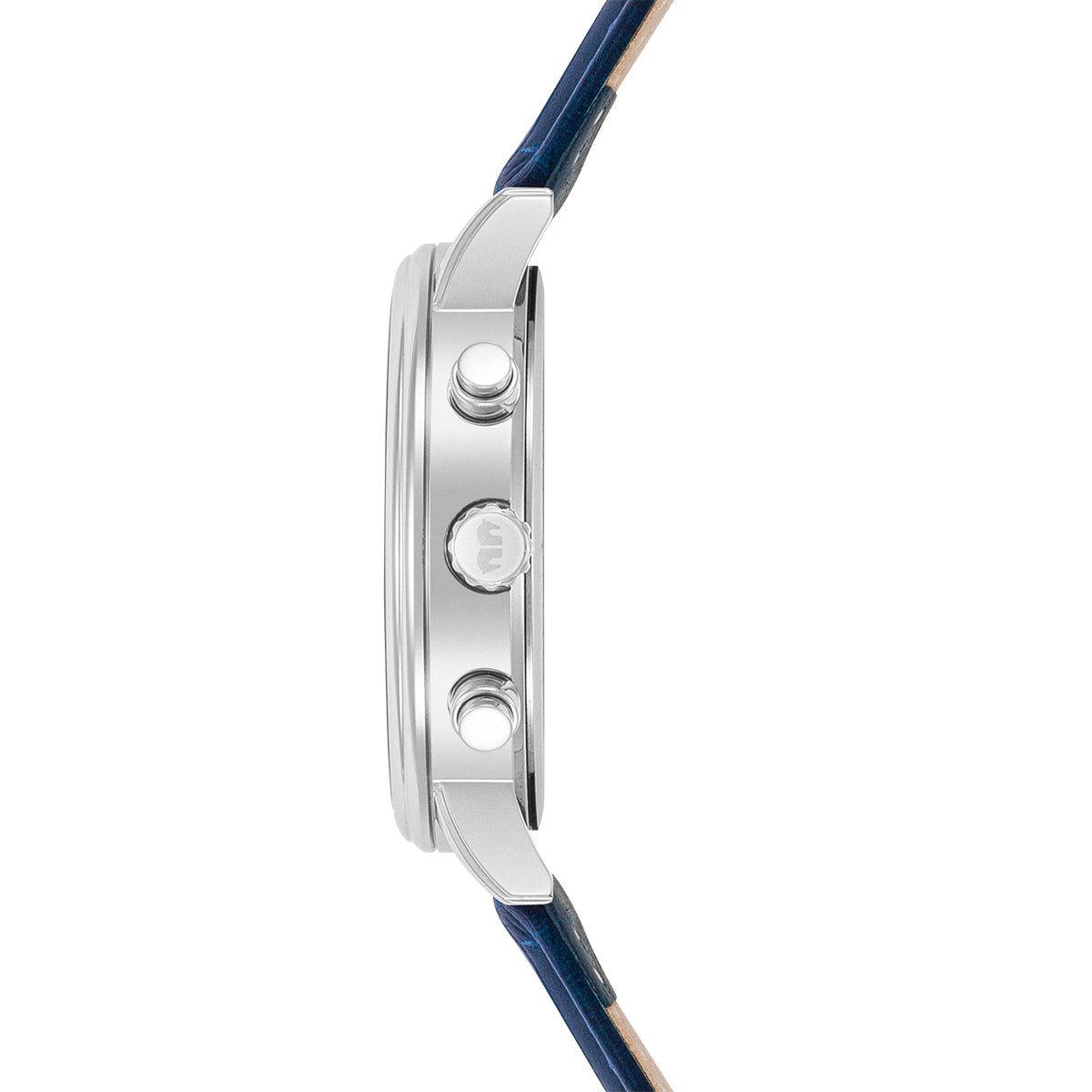 
                  
                    Herren Chronograph silber Echtleder blau
                  
                