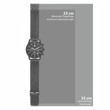 Herren Chronograph grau Edelstahl grau