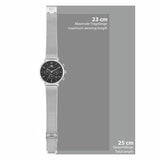 Herren Chronograph silber Edelstahl silber