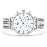 Herren Chronograph silber Edelstahl silber