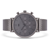 Herren Chronograph grau Edelstahl grau