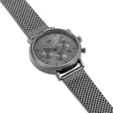 Herren Chronograph grau Edelstahl grau