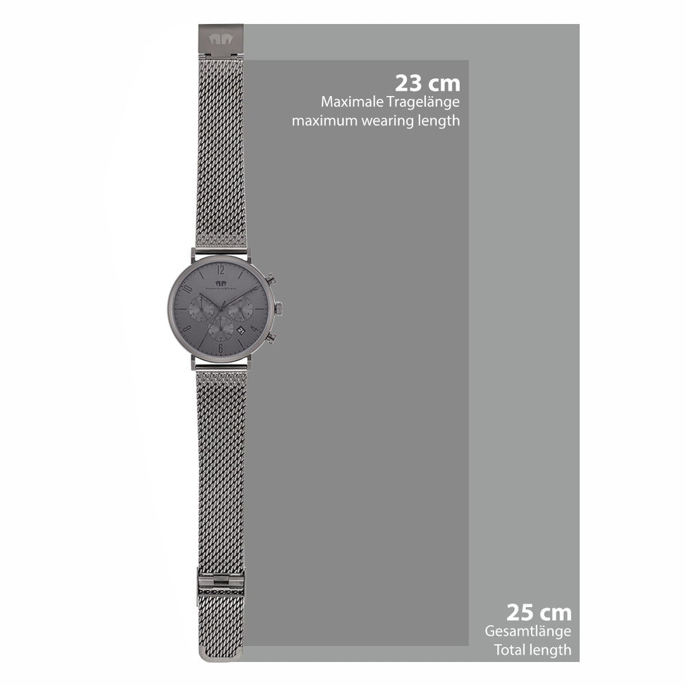 
                  
                    Herren Chronograph grau Edelstahl grau
                  
                