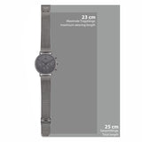 Herren Chronograph grau Edelstahl grau