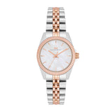Damen Quarzuhr silber/roségold Edelstahl silber/roségold