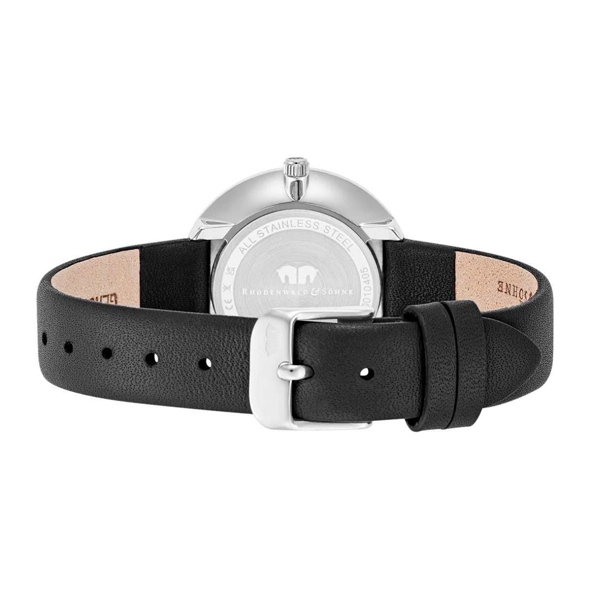 
                  
                    Damen Quarzuhr silber Echtleder schwarz
                  
                