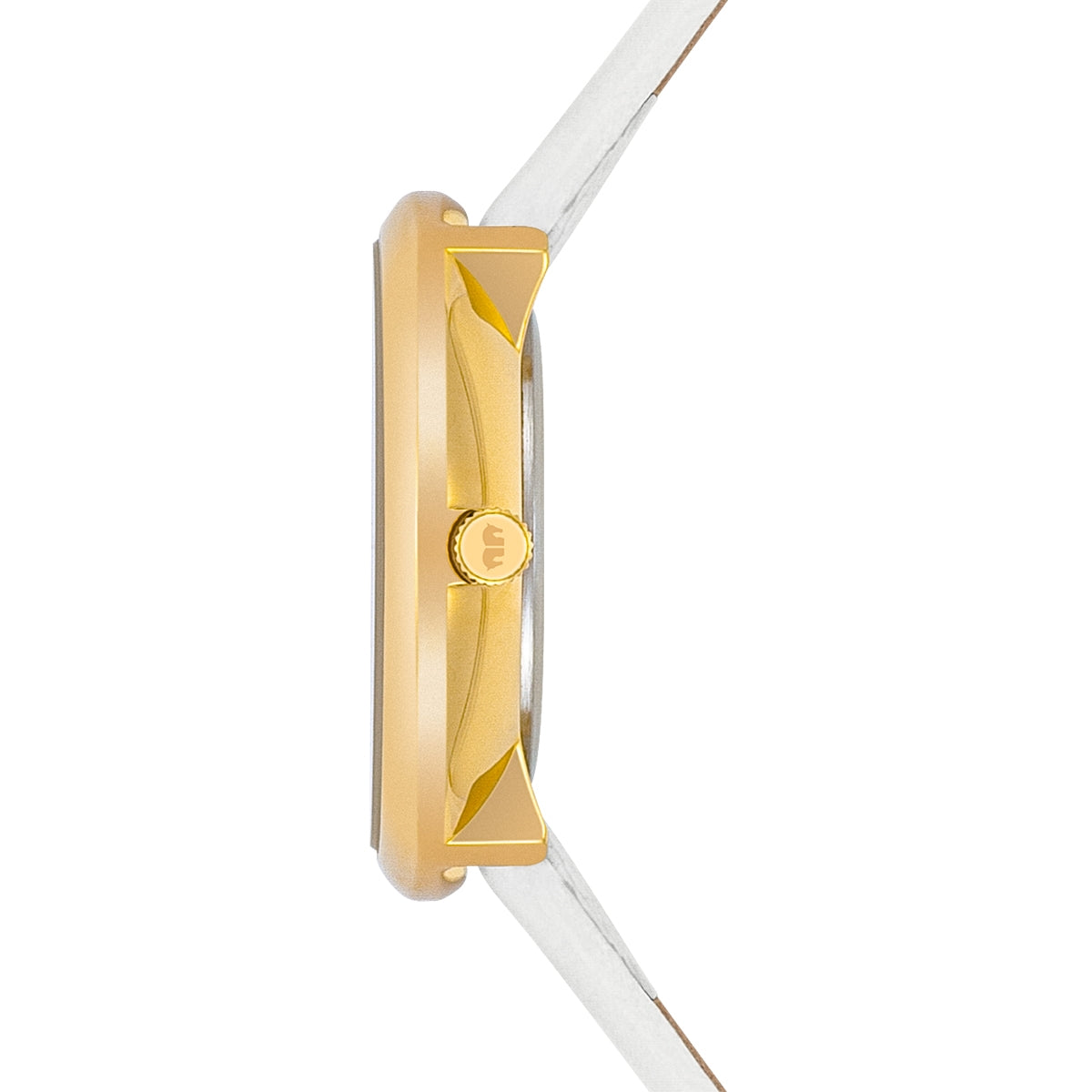 
                  
                    Damen Quarzuhr gelbgold Echtleder weiß
                  
                