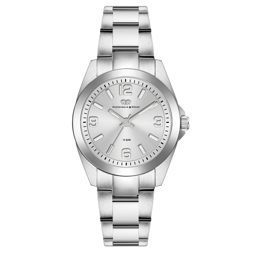 Damen Quarzuhr silber Edelstahl silber