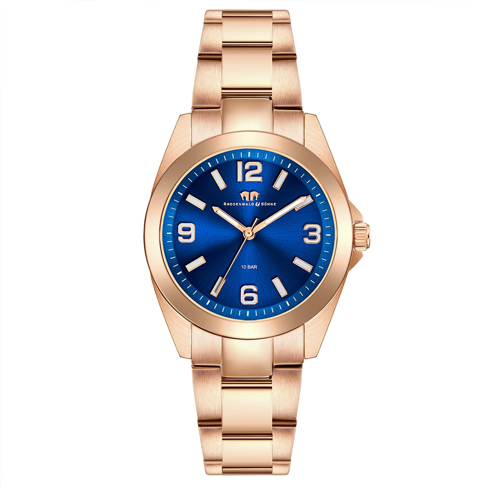 Damen Quarzuhr roségold Edelstahl roségold