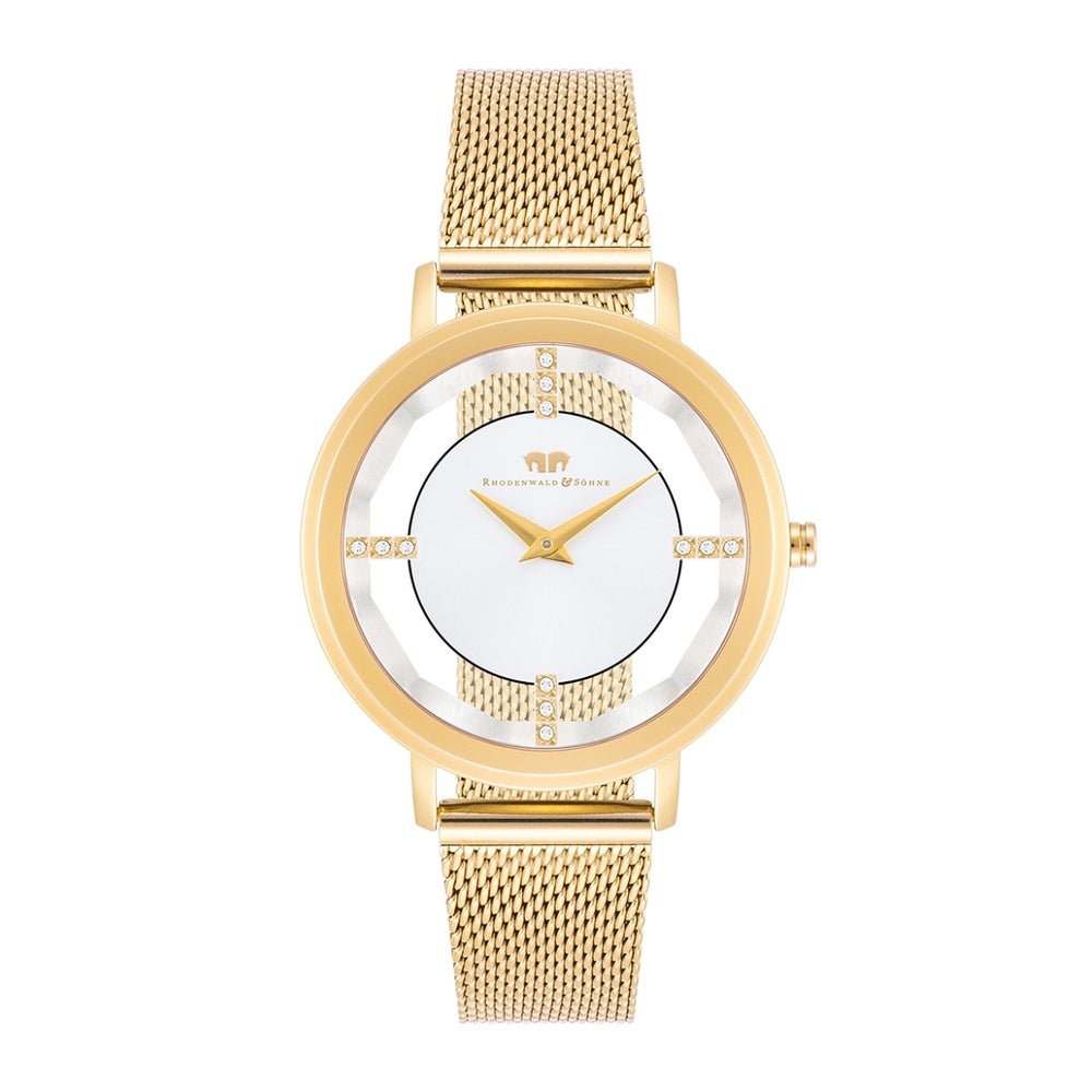 Damen Quarzuhr gelbgold Edelstahl gelbgold