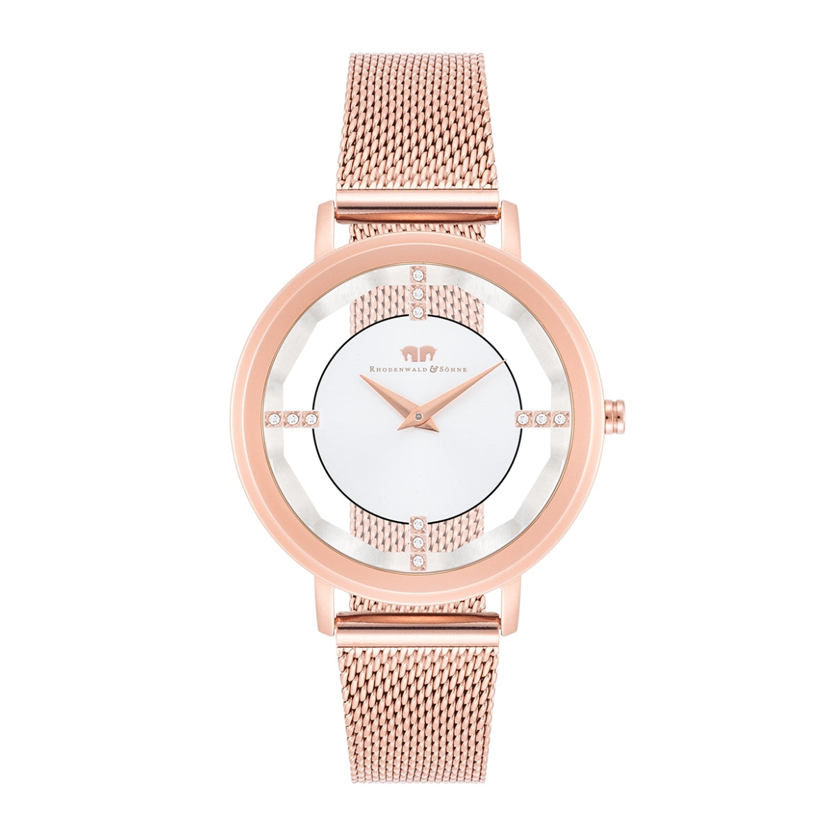 Damen Quarzuhr roségold Edelstahl roségold