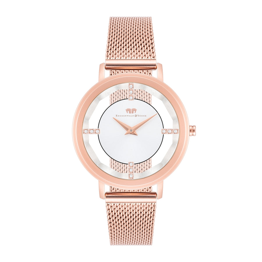 Damen Quarzuhr roségold Edelstahl roségold