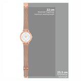 Damen Quarzuhr roségold Edelstahl roségold