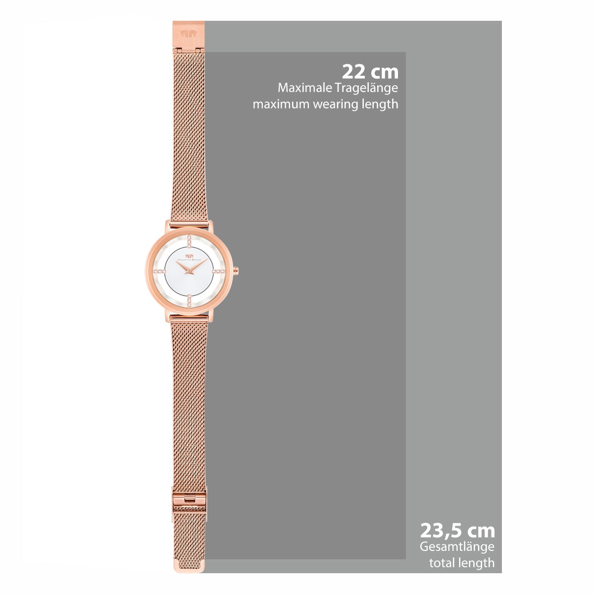 
                  
                    Damen Quarzuhr roségold Edelstahl roségold
                  
                