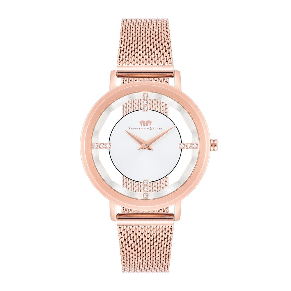 Damen Quarzuhr roségold Edelstahl roségold