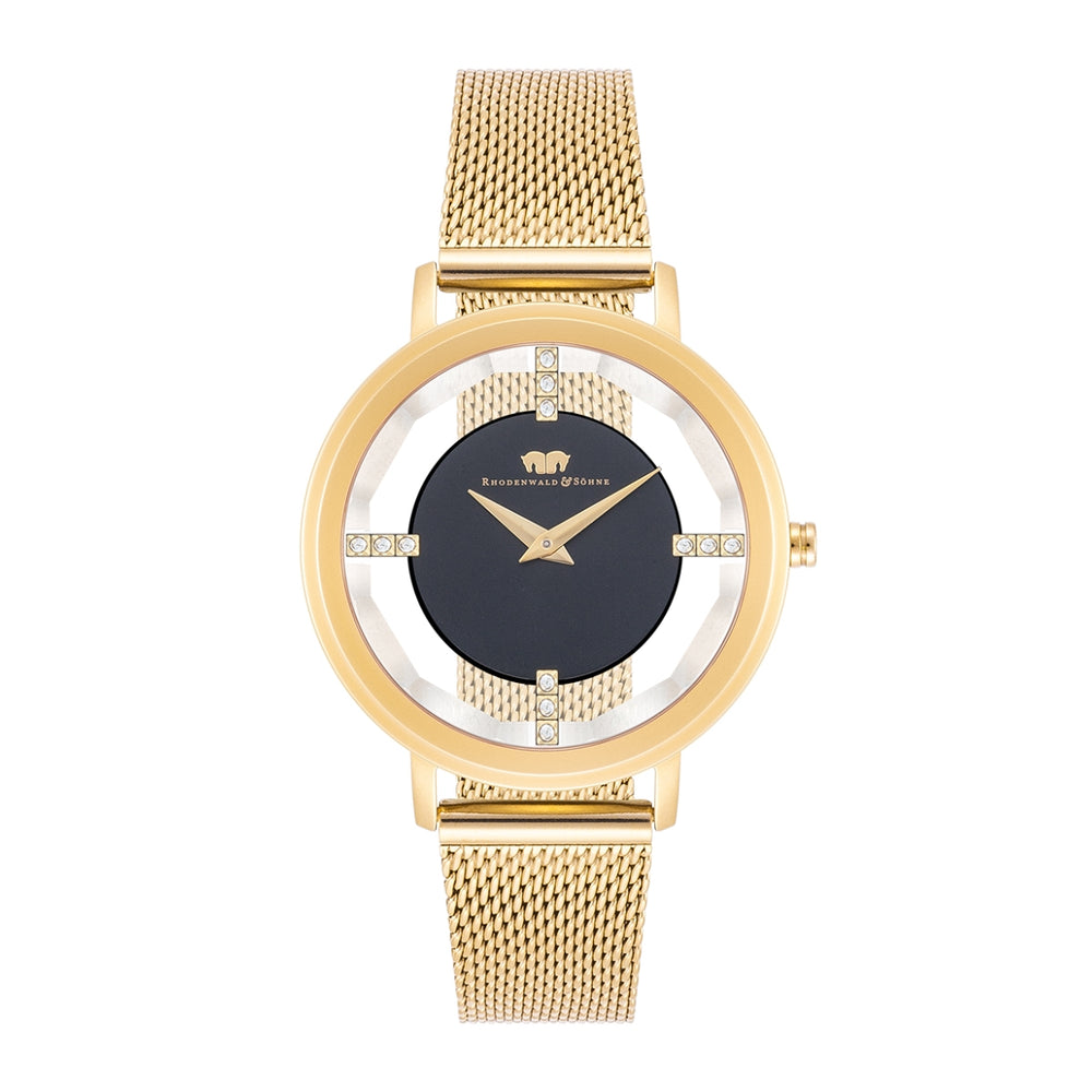 Damen Quarzuhr gelbgold Edelstahl gelbgold