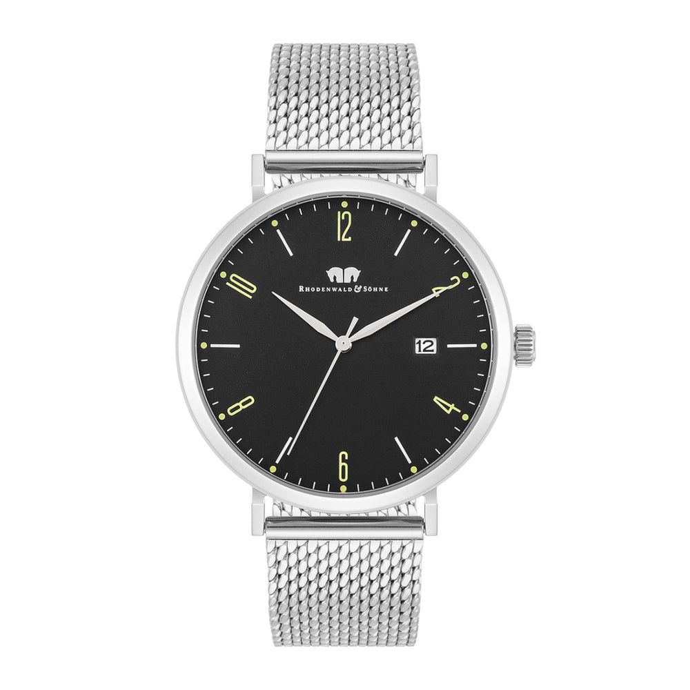 Herren Quarzuhr silber Edelstahl silber