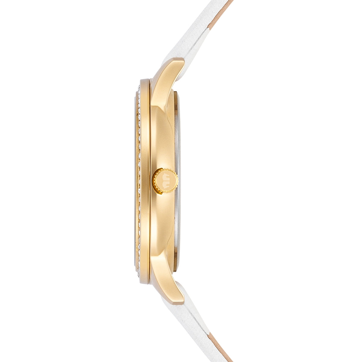 
                  
                    Damen Multifunktionsuhr gelbgold Echtleder weiß
                  
                
