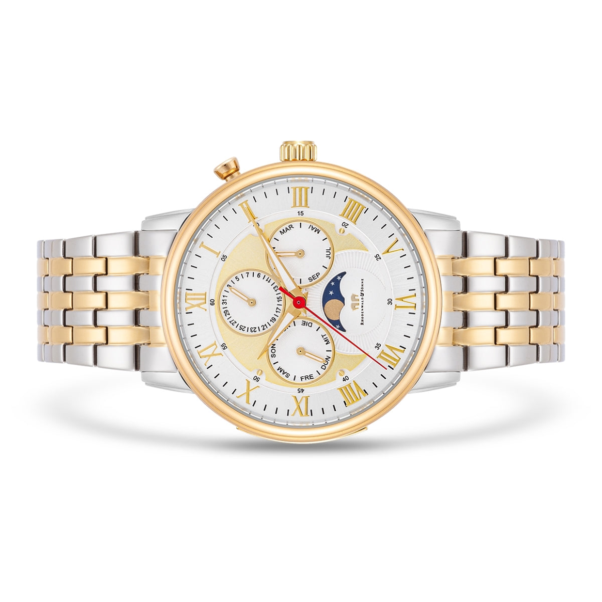 
                  
                    Herren Multifunktionsuhr gelbgold Edelstahl silber/gelbgold
                  
                