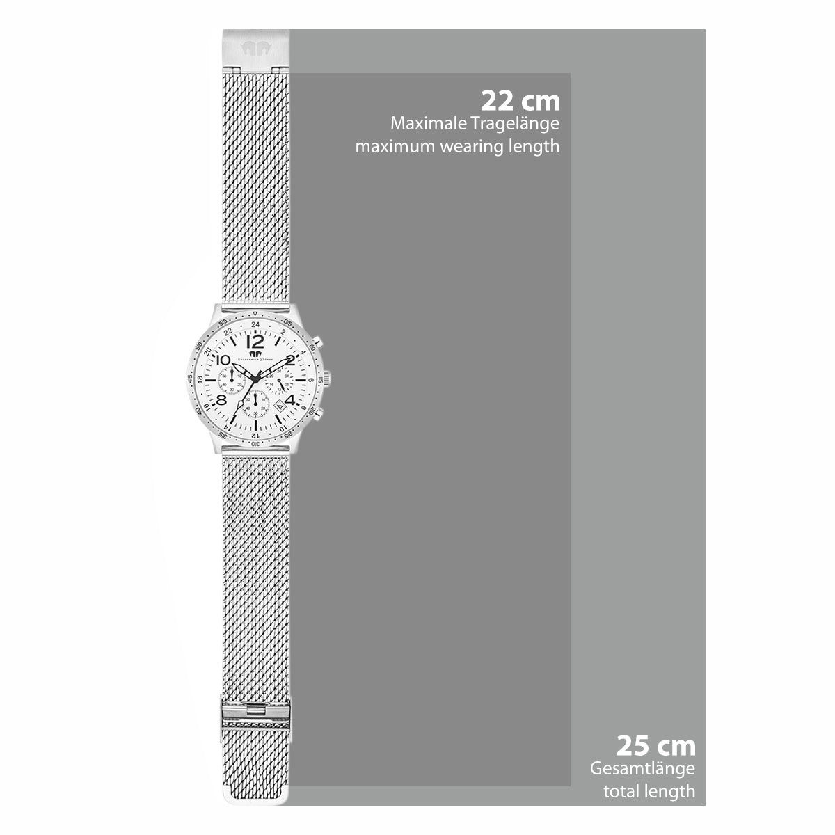 
                  
                    Herren Chronograph silber Edelstahl silber
                  
                