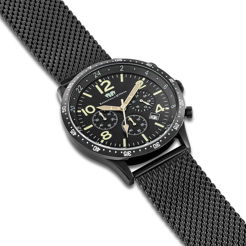 
                  
                    Herren Chronograph schwarz Edelstahl schwarz
                  
                