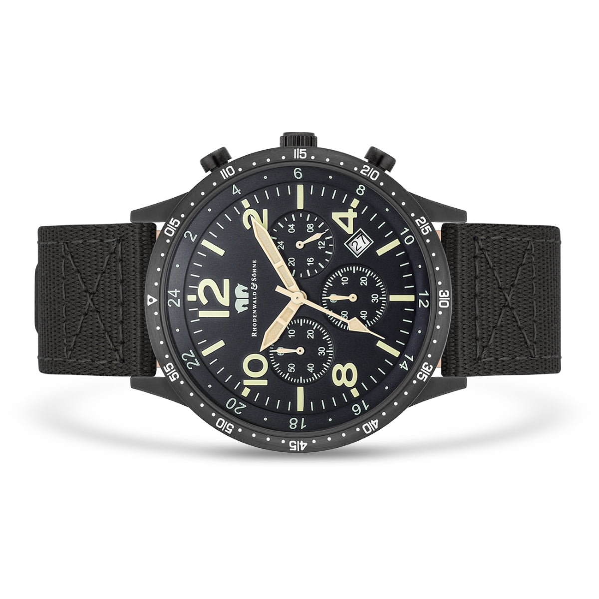 
                  
                    Herren Chronograph schwarz Nylon schwarz
                  
                