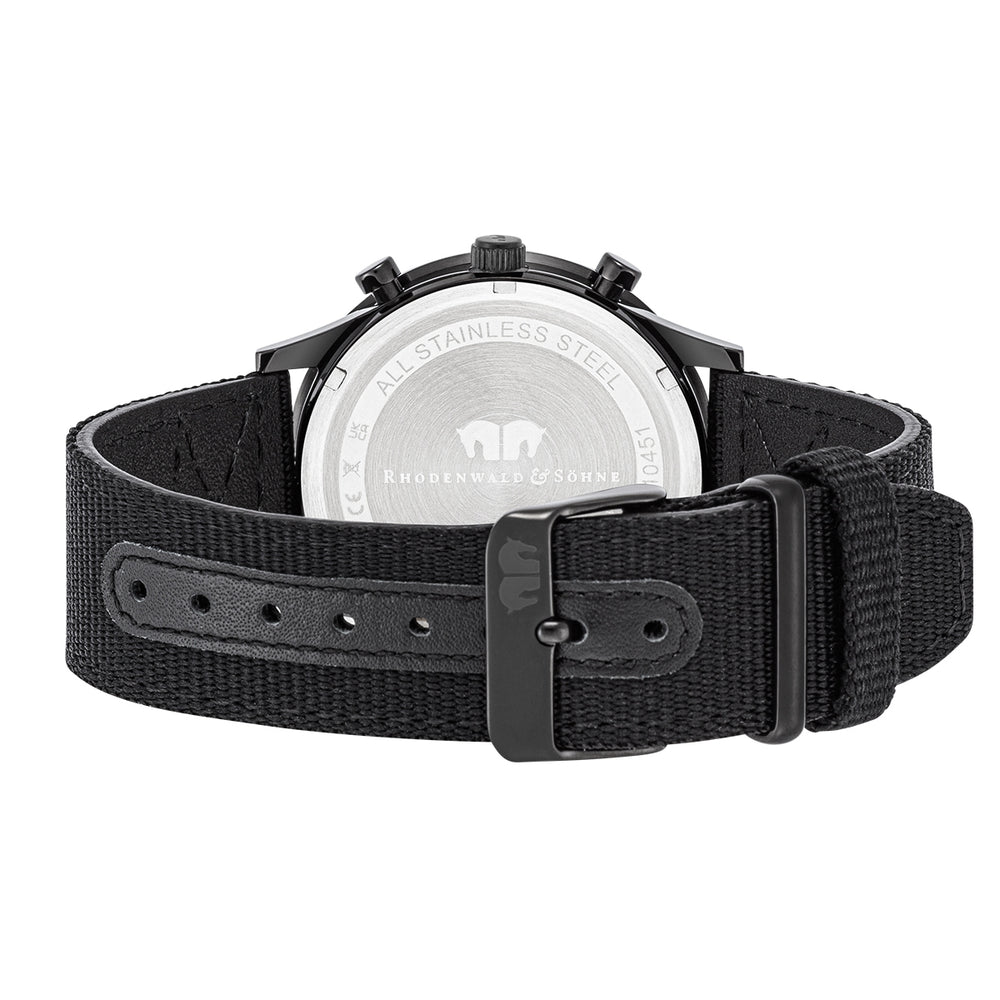 
                  
                    Herren Chronograph schwarz Nylon schwarz
                  
                