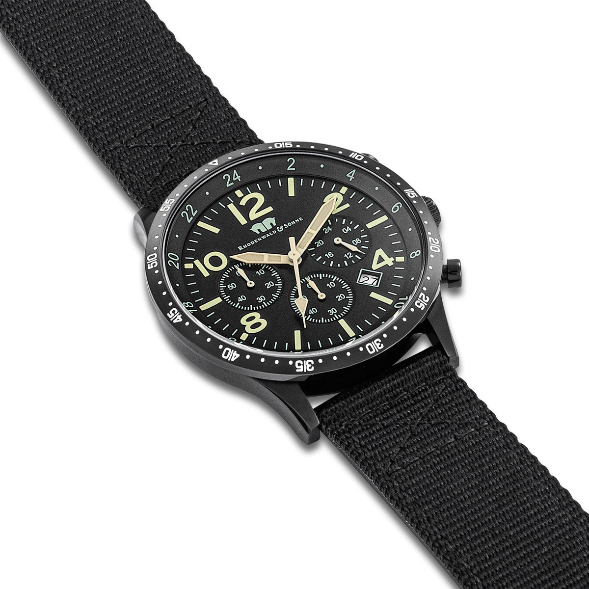 
                  
                    Herren Chronograph schwarz Nylon schwarz
                  
                