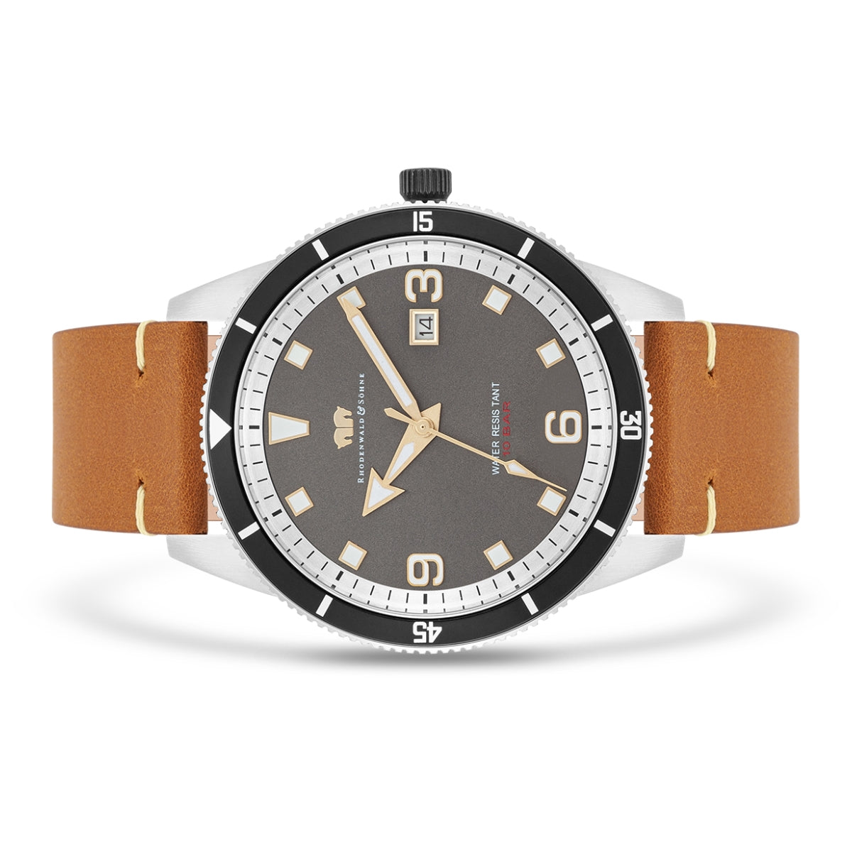 
                  
                    Herren Quarzuhr silber Echtleder braun
                  
                