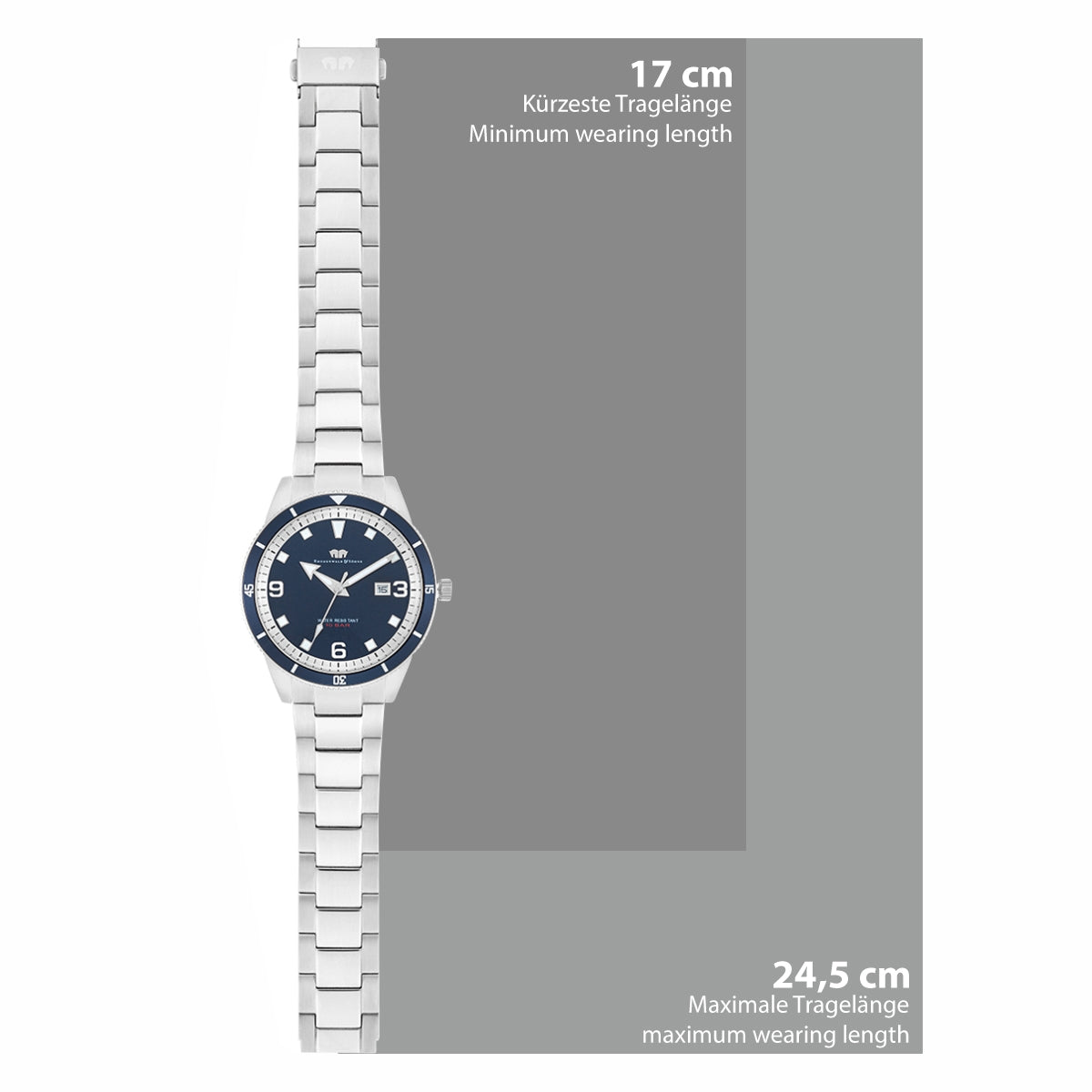 
                  
                    Herren Quarzuhr silber Edelstahl silber
                  
                