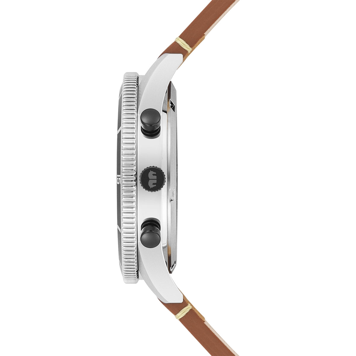 
                  
                    Herren Chronograph silber Echtleder braun
                  
                
