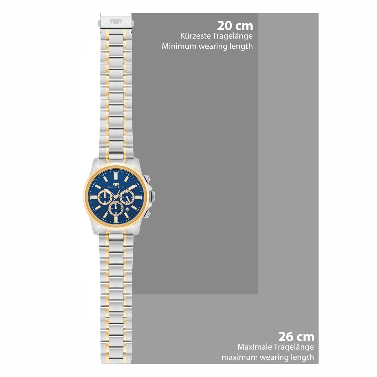 
                  
                    Herren Chronograph silber/gelbgold Edelstahl silber/gelbgold
                  
                