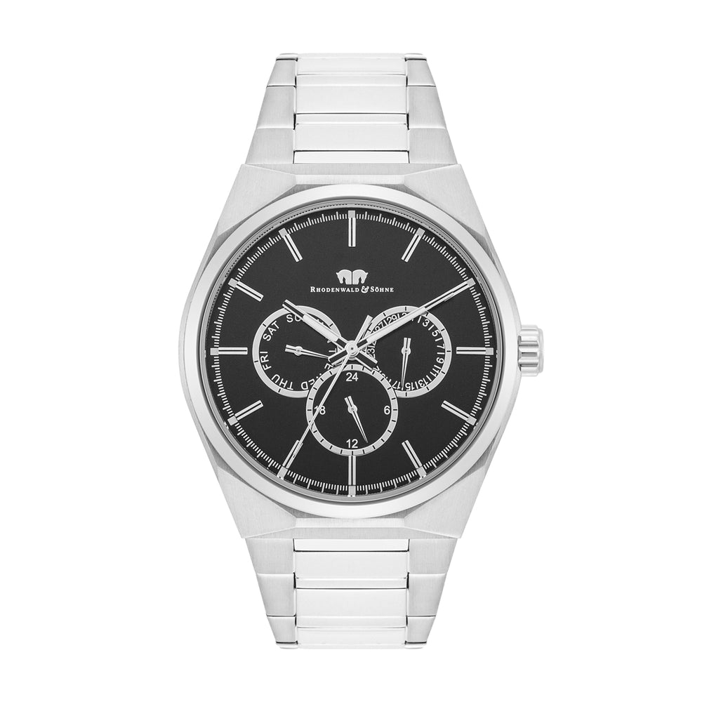 Herren Quarzuhr silber Edelstahl silber