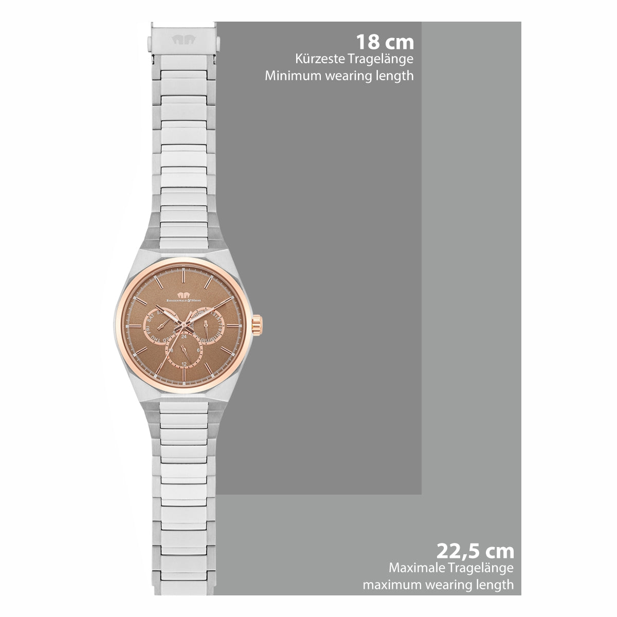 
                  
                    Herren Quarzuhr roségold/silber Edelstahl silber
                  
                