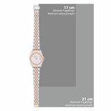 Damen Quarzuhr roségold/silber Edelstahl silber/roségold