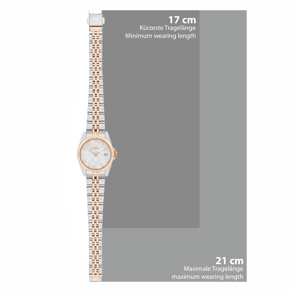 
                  
                    Damen Quarzuhr roségold/silber Edelstahl silber/roségold
                  
                